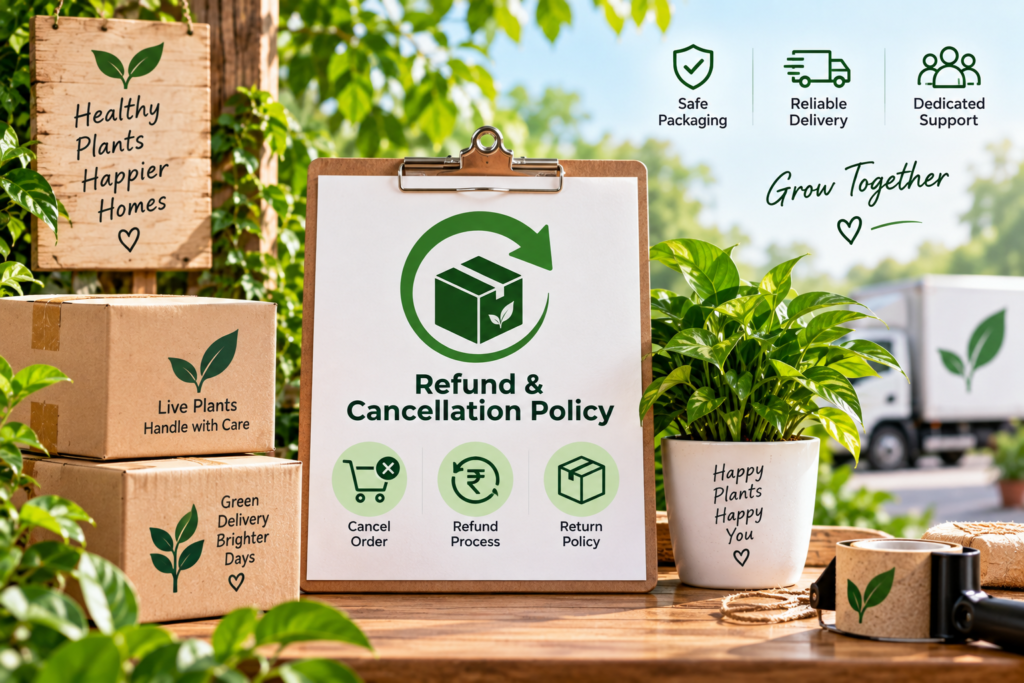 nursery plant Refund & Cancellation Policy page