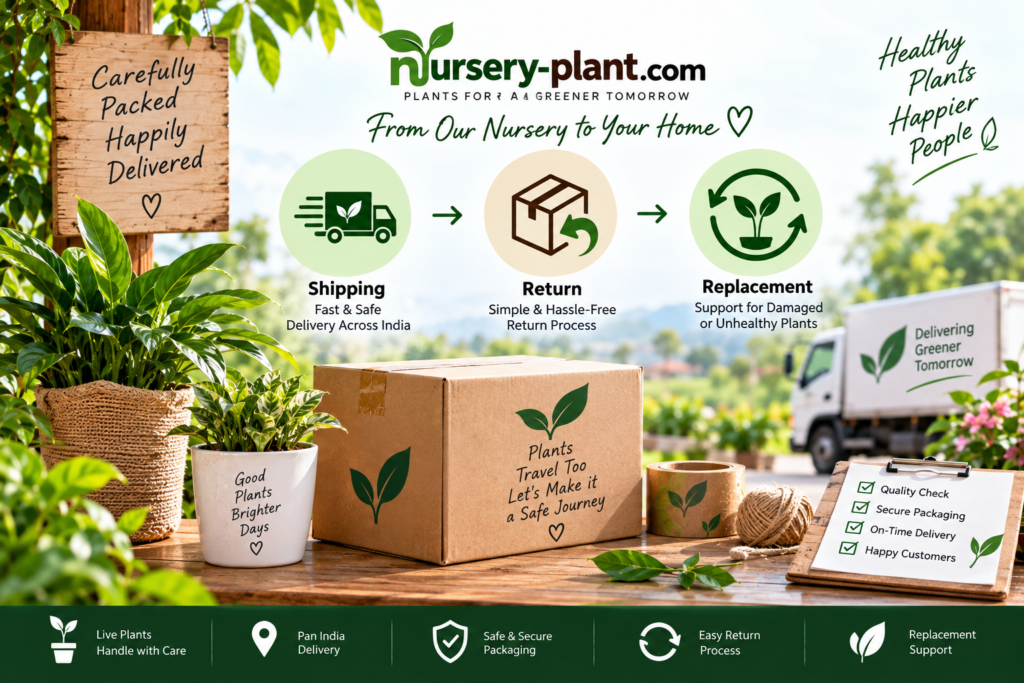 Nursery plant Shipping, Return & Replacement Policy page logo